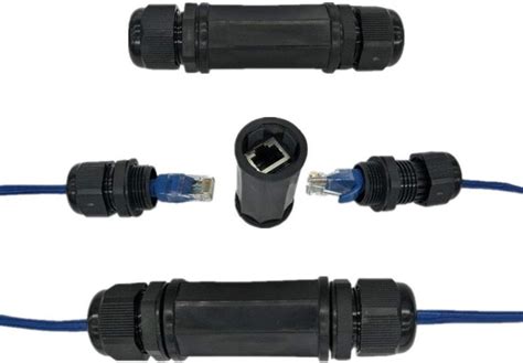 VizGiz 2 Pack RJ45 Waterproof Coupler CAT6/CAT5E/CAT5 Female to Female Adapter Weatherproof ...