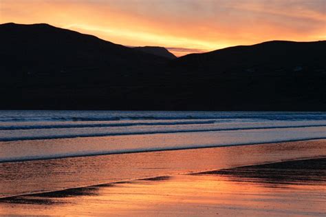 Dingle sunset, seen from Inch beach