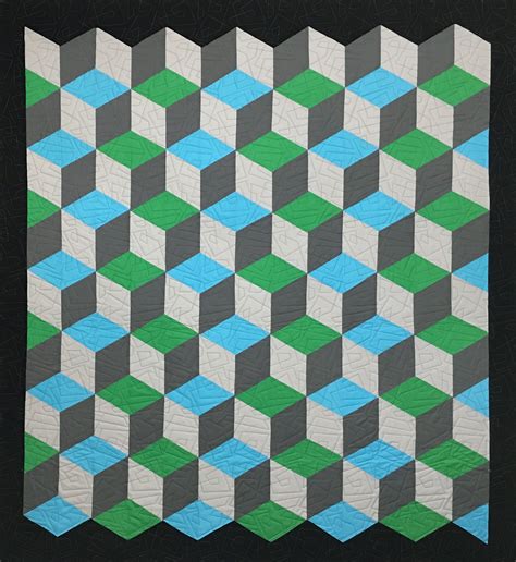 Cindy Lovelace Rhombus Quilt | Tumbling blocks quilt, Quilts, Quilt ...