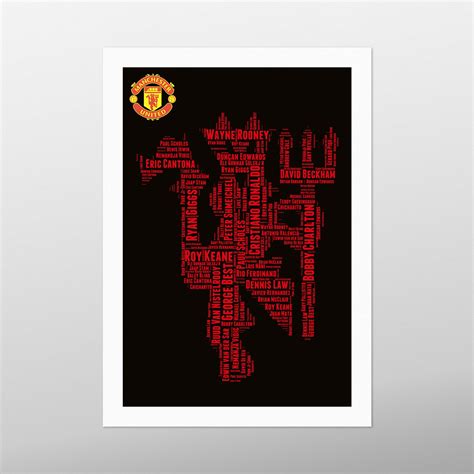 Manchester United Legends by wordbird.ie | Personalised Word Art