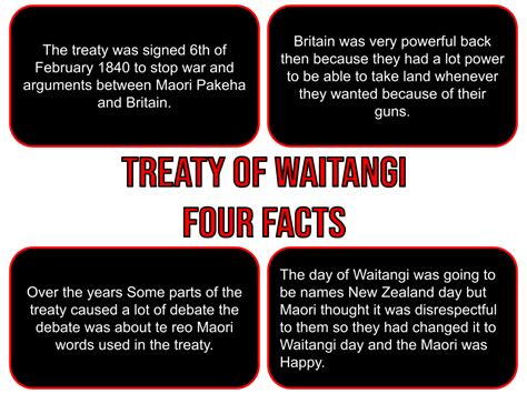 4 facts (Treaty of Waitangi) – Eve @ Pt England School