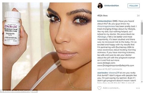 Kim Kardashian under fire for Instagram ad plugging morning sickness drug | Daily Mail Online