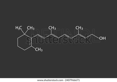 Retinol Molecular Skeletal Chemical Formula Stock Vector (Royalty Free) 2407966671 | Shutterstock