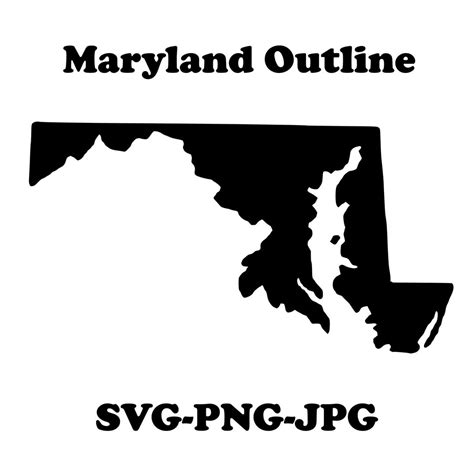 Maryland Svg, Maryland, Maryland Outline Svg, Maryland State Svg, State ...