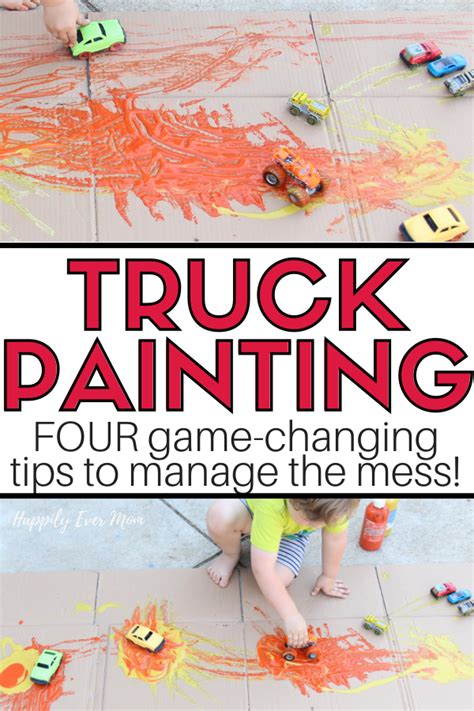 Truck Painting: Fun Art Activity for Toddlers - Happily Ever Mom