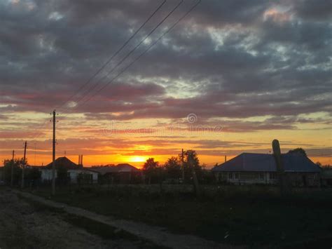 Rustic Sunset in the Garden in Russia Stock Image - Image of pastel, coffee: 150911349