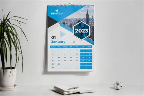 12 Page Wall Calendar 2023 Modern Wall Calendar Design for New Year 2023 | Schreibwaren ...