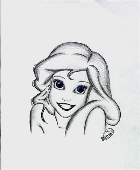 Ariel The Little Mermaid Drawing, Pencil, Sketch, Colorful, Realistic Art Images | Drawing Skill