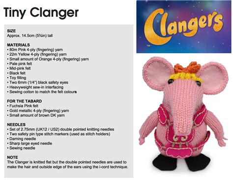 Knit your own Tiny Clanger! #clangers #knitting | Clangers knitting ...