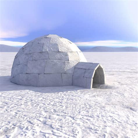 3d eskimo igloo house model