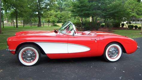 1957, Chevrolet, Corvette, Convertible, Muscle, Classic, Old, Vintage ...