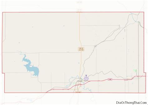 Map of Custer County, Oklahoma - Thong Thai Real