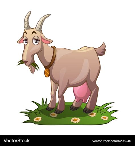 Funny cartoon goat Royalty Free Vector Image - VectorStock