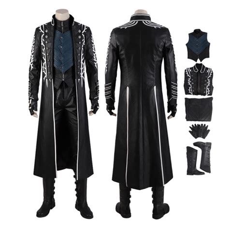 Vergil Costumes Devil May Cry 5 Cosplay Costumes Windbreaker Full Set ...