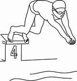 Swimmer Nageur Nuotatore Clip Coloration Zwemmer Fumetto Zwemmers  sketch template