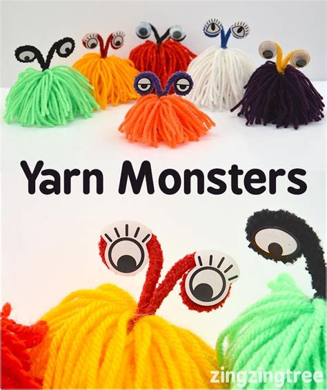 Learn How To Make These Easy Mischievous DIY Yarn Monsters | Yarn crafts for kids, Yarn monsters ...