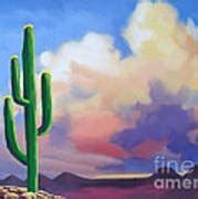 Desert Cactus at Sunset Painting by Tim Gilliland - Fine Art America