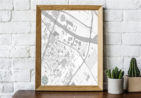 Texas A&M University Map - Etsy