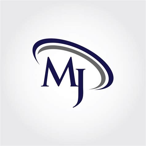 Monogram MJ Logo Design By Vectorseller | TheHungryJPEG.com | Graphic design business card, Logo ...