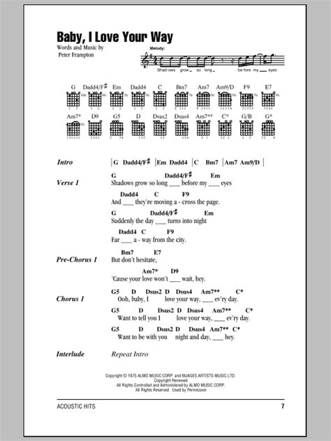 Baby, I Love Your Way by Peter Frampton - Guitar Chords/Lyrics - Guitar Instructor