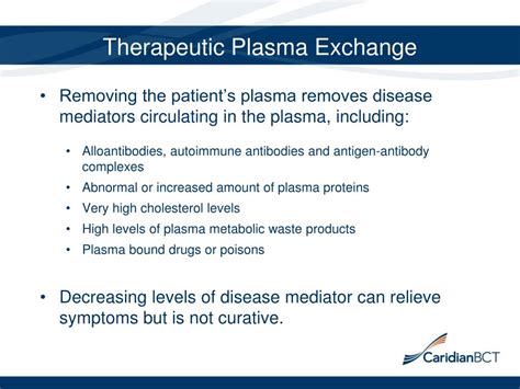 PPT - An Overview of Therapeutic Plasma Exchange PowerPoint Presentation - ID:672887