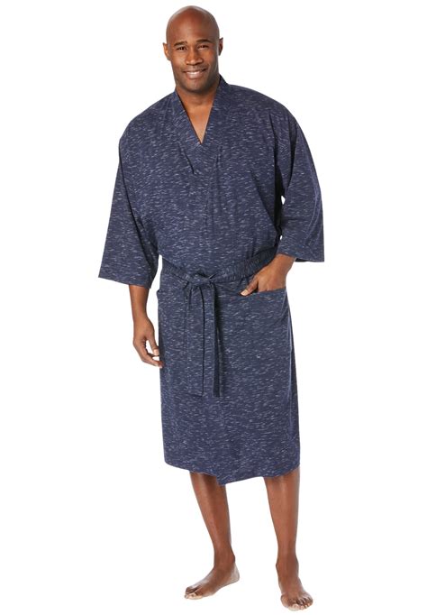 Kingsize Men's Big & Tall Cotton Jersey Robe - Walmart.com