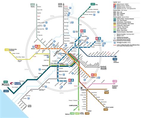 La estación Central de Roma mapa - Mapa de la estación central de Roma (Lazio - Italia)