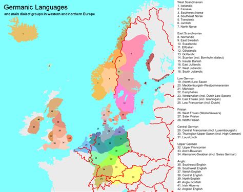 Distribution of Germanic Languages Mapped - Vivid Maps