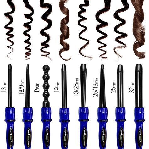 | IRRESISTIBLE ME Sapphire Best Hair Curler: 8-in-1 Complete Affordable Curling Wand – multiple ...