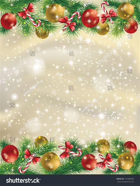 Elegant Gold Christmas Background Christmas Toys Stock Vector (Royalty ...