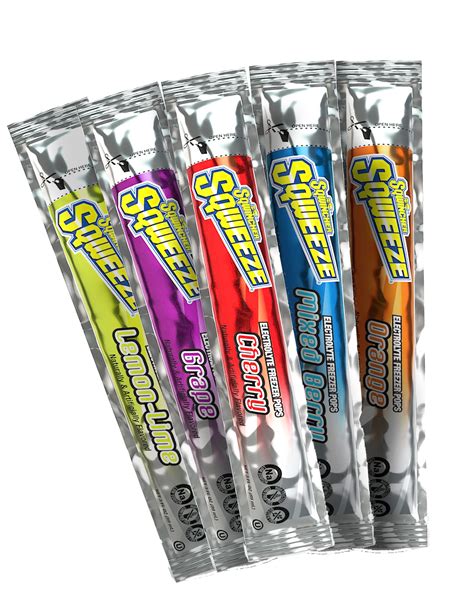 Buy Sqwincher Sqweeze Electrolyte Freezer Pops, Variety Pack, 5 bags of ...