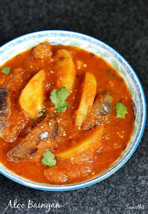 Aloo Baingan Recipe - Swasthi's Recipes | Recipe | Indian food recipes ...