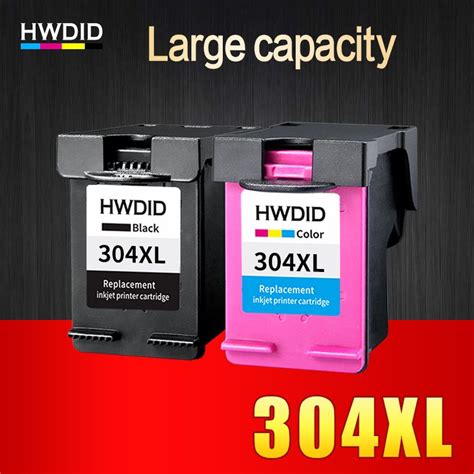 2 Pack 304XL Ink Cartridge Replacement for HP 304 N9K08AE N9K07AE use ...