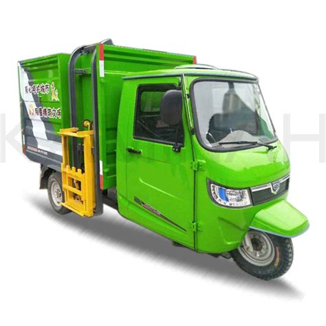 China Electric Trash Garbage Truck Waste Electric Truck Three Wheels Electric Tricycle Cargo ...