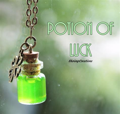 Potion of Luck Bottle necklace. Bottle charm. by ShrimpCreations