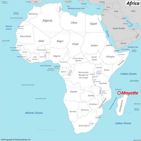 Mayotte Location On The Africa Map - Ontheworldmap.com