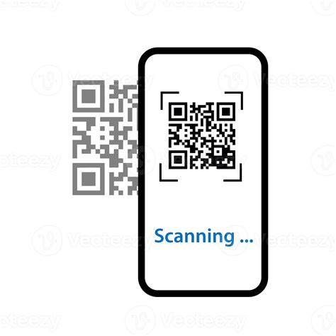 QR scanner. The mobile phone scans the QR code. 34720973 PNG