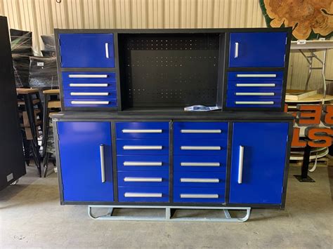 STEELMAN 7FT WORK BENCH WITH 18 DRAWERS, WITH LOCK AND ANTI-SLIP LINERS ...