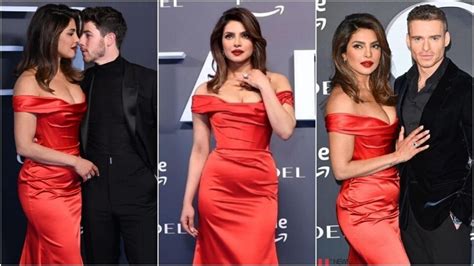 Priyanka Chopra looks unreal in hot red gown at Citadel London Premiere ...