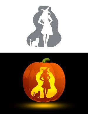 Free Printable Witch Pumpkin Stencils