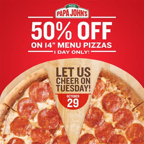 Manila Shopper: Papa John's 50% off on Pizza Promo: Oct 29 2019