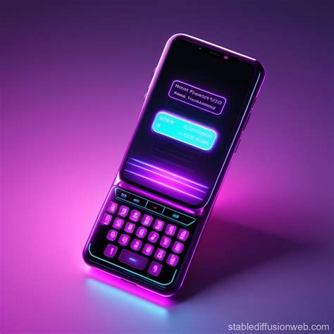 3D Holographic Keyboard Phone Model | Stable Diffusion Online