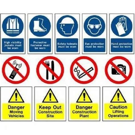 Aluminium Reflective Safety Sign Board for Construction, Thickness: 5-10mm at Rs 200/square feet ...