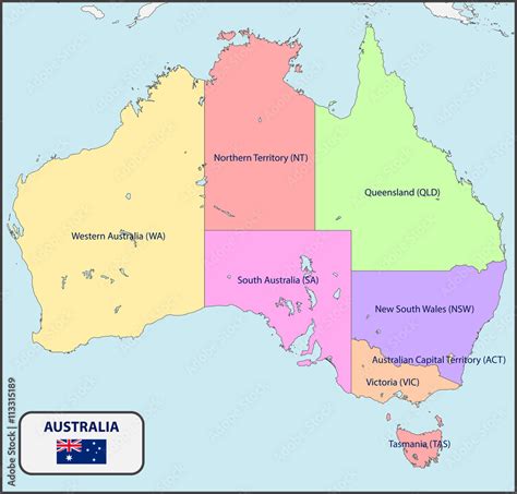 Australia Political Map Of Australia Stock Photography | My XXX Hot Girl