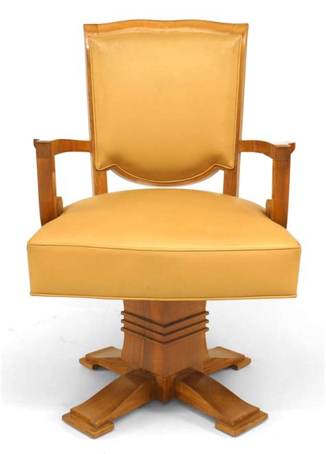 Art Deco Swivel Chair, By Jules Leleu For Sale at 1stdibs