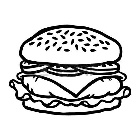 Burger Drawing at GetDrawings | Free download