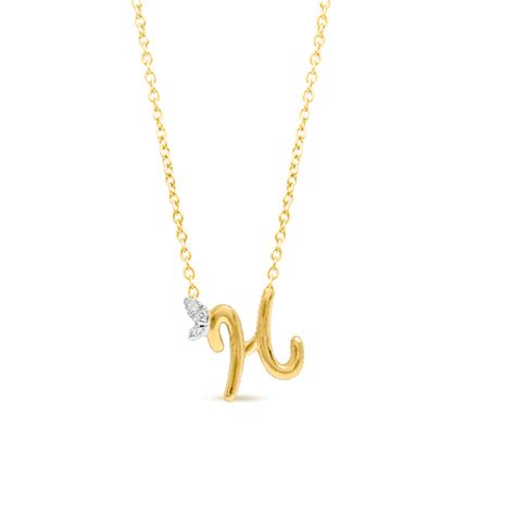 Buy Leafy Alphabet H Diamond Necklace Online | CaratLane