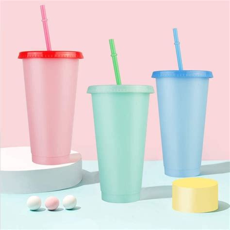 Colorful Tumbler Set with Straws