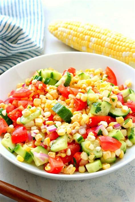 Fresh Corn Salad - Crunchy Creamy Sweet