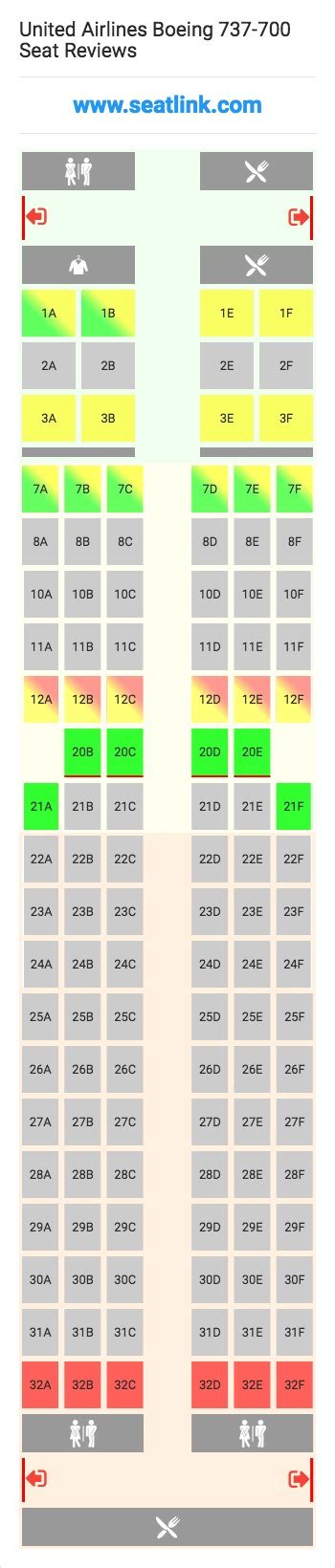 United Airlines Boeing 737-700 Seating Chart - Updated July 2022 - SeatLink